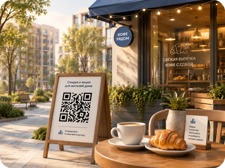 Партнёрское кафе с QR-кодом
